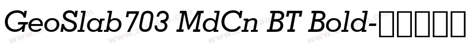 GeoSlab703 MdCn BT Bold字体转换